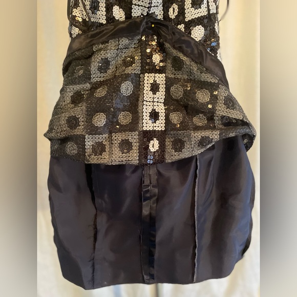 Party Dress, one of a kind, custom designed, goes with matching coat in red. - Picture 5 of 8